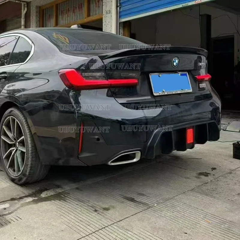 Задний бампер с принтом из углеродного волокна диффузор нижний спойлер для BMW New 3