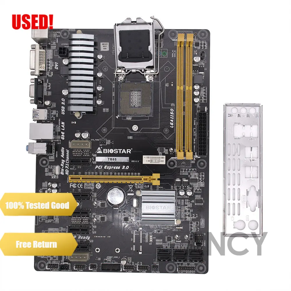 6PCI-E профессиональная майнинговая материнская плата BTC PRO для Biostar TB85 B85 LGA 1150 DDR3 16G SATA3 USB3.0