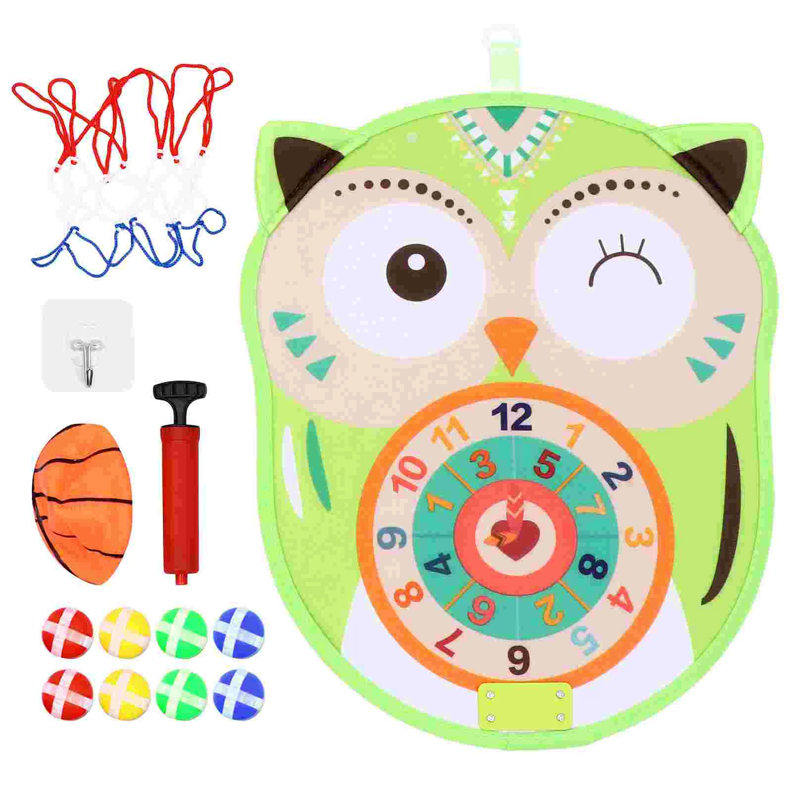 

1 Set Double Sided Dart Board Game with Balls Owl Shaped Throw Darts Game