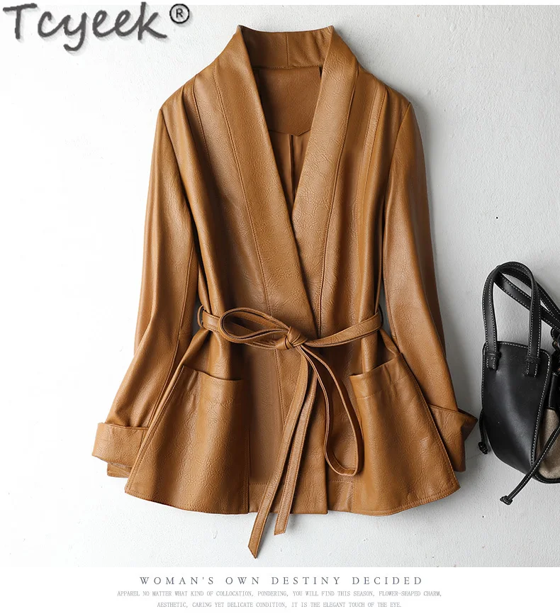 Куртка Tcyeek из натуральной кожи