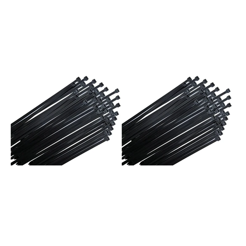 

Promotion! 2X Cable Ties Black Pack Of 300 Mm X 7.6 Mm UV Resistant Ultra With 75 Kg Tensile Strength Heat Resistant Durable