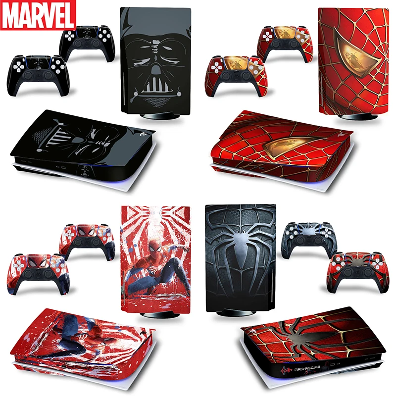 Наклейка из винила на консоль PlayStation 5 с изображением Человека-паука | Электроника
