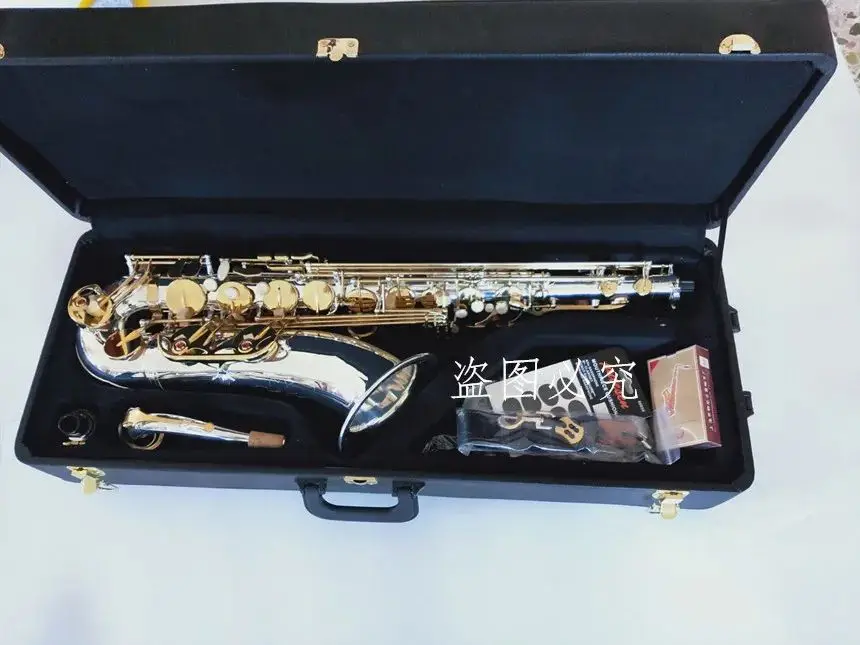 

Tenor Saxophone Brand New Professional Professional T-9937 Tenor Sax Nickel Plated With Case Reeds Neck Mouthpiece