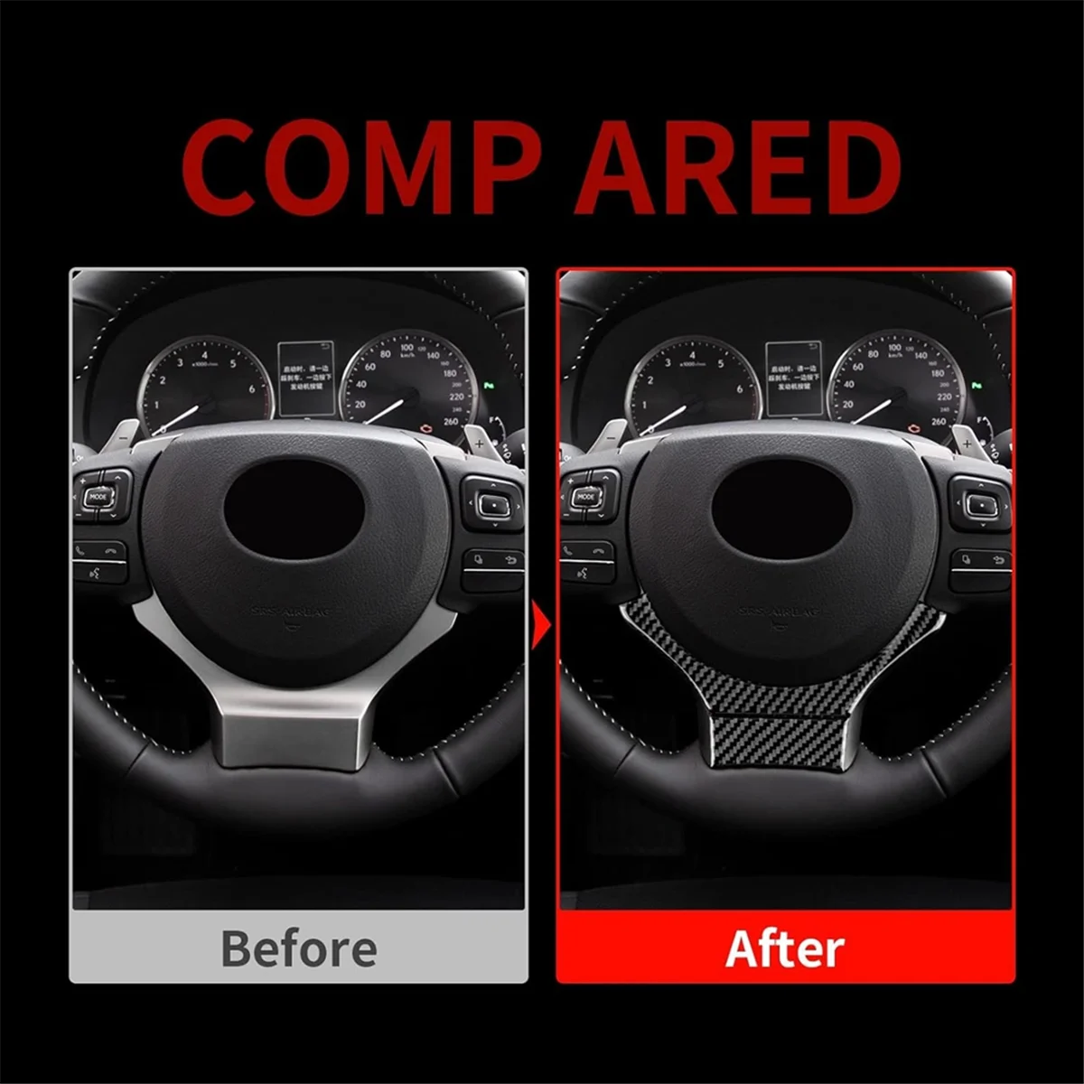 Для Lexus IS250 IS200T IS300 IS350 2013-2019 углеродное волокно Автомобильная панель рулевого