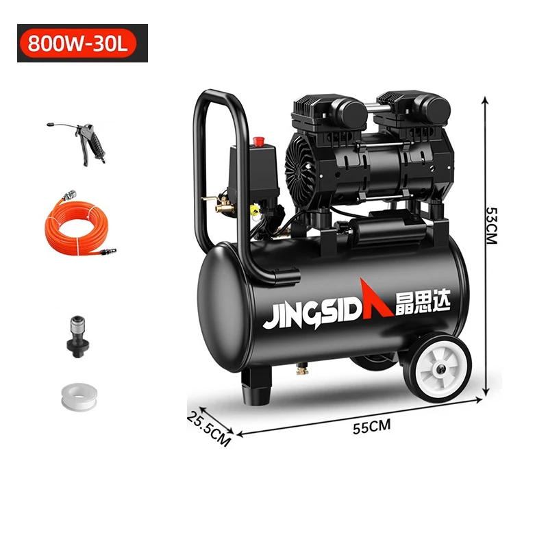 

Малый воздушный компрессор, 800 Вт, 30 л, бесшумный воздушный насос, промышленный воздушный компрессор высокого давления, портативный воздушный насос для деревообработки