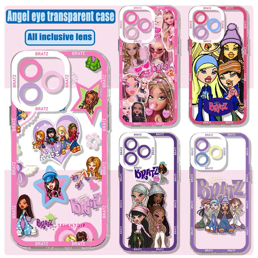 Милый чехол для телефона с куклой Bratzs Samsung S24 S23 S22 S21 S20 S10 FE Note20 Note10 Plus