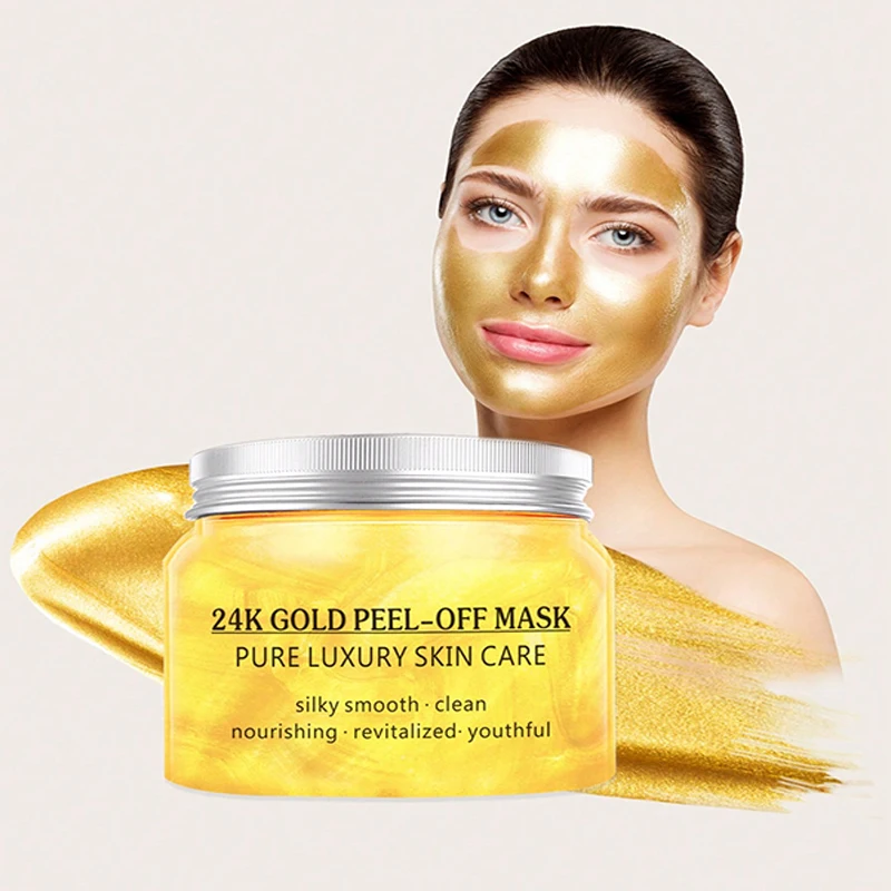 

24K Gold Peel-Off Face Mask Blackhead Remover Exfoliating Mask Deep Cleansing Skin Reduces Fine Lines Mud Mask Skin Care