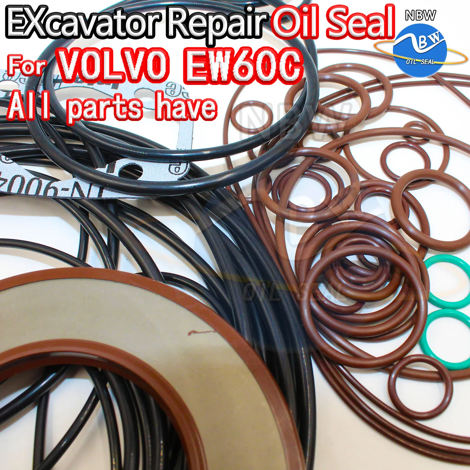 

For VOLVO EW60C Excavator Oil Seal Kit High Quality Repair VLE Gear Center Joint Gasket Nitrile NBR Nok Washer Skf Service Track