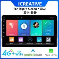 android car radio 4g carplay 2 din for toyota sienna 3 xl30 2014 2020 car multimedia gps navigation wifi fm head unit player
