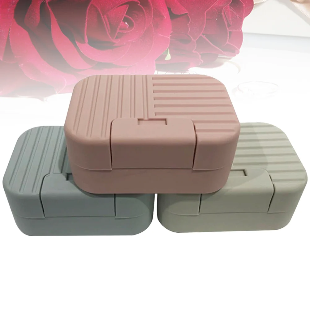 

Soap Container Holder Tray Bar Box Travel Storage Sealing Lock Portable Bath