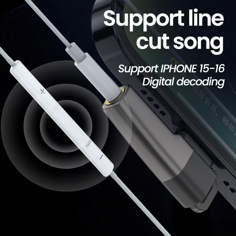 Элегантный локоть типа C «папа» на разъем 3,5 мм для наушников из цинкового сплава USB C на 3,5 мм аудиоразъем Aux для iPhone 15 16 Xiaomi