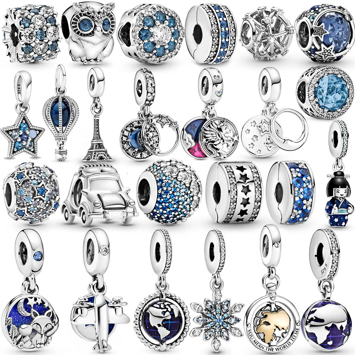 

Распродажа, ювелирные изделия для женщин, подходят для оригинальных браслетов Pandoraer, бусины для рукоделия, подвески из стерлингового серебр...