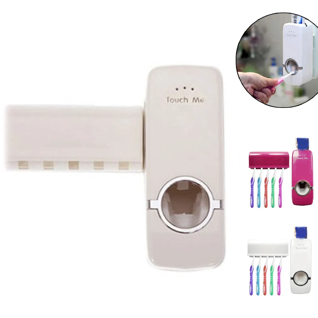 

Toothbrushes Accessories Set Toothbrush Holder Automatic Toothpaste Dispenser Holder Toothbrush Wall Mount Rack Beauty Health