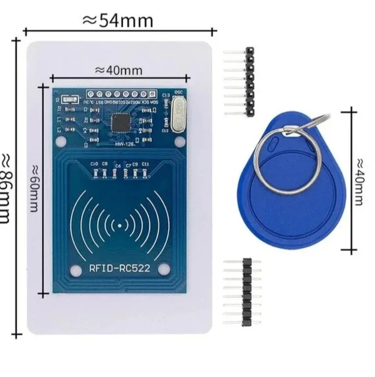 Фото Беспроводной модуль Arduino, 1-10 шт., IC-ключ, SPI-считыватель, модуль приближения IC-карты MFRC-522 RC-522, антенна RFID №2