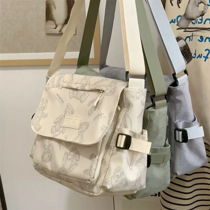 Ретро плюшевый мишка милая сумка через плечо для девочек в студенческом стиле