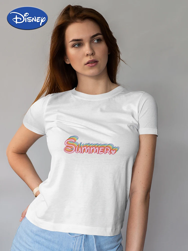 

Disney Summer T Shirt Woman Neon Clothes Edgy Street Hip Hop Designer 2022 New Young Casual Fashion European Ropa Tumblr Mujer