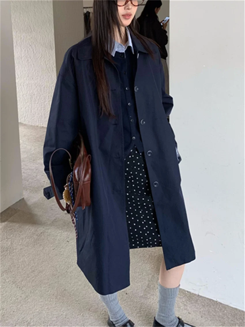 Alien Kitty минималистичные шикарные однотонные плащи женские прямые повседневные