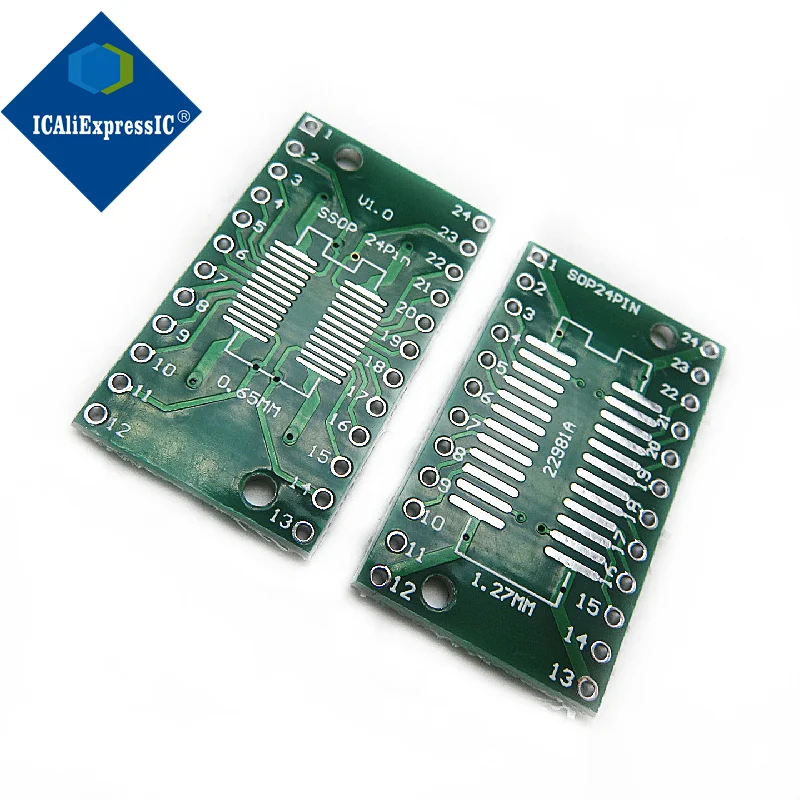 Плата адаптера SOP24 SSOP24 SMD to in-провал линии 0 65/1 27 мм 10 шт