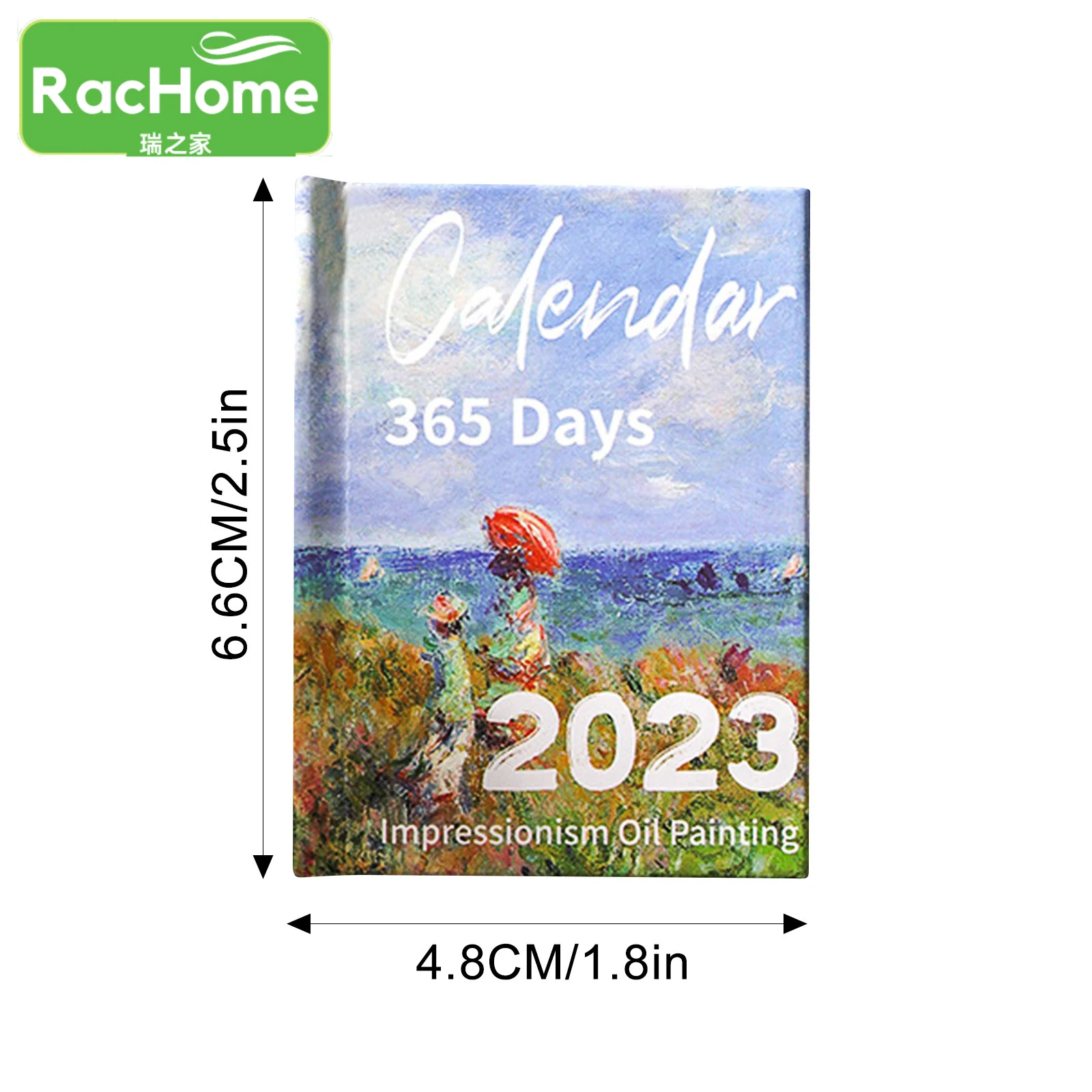 Мини-календарь на 365 дней декоративный ретро-фон винтажная картина маслом 2023 день