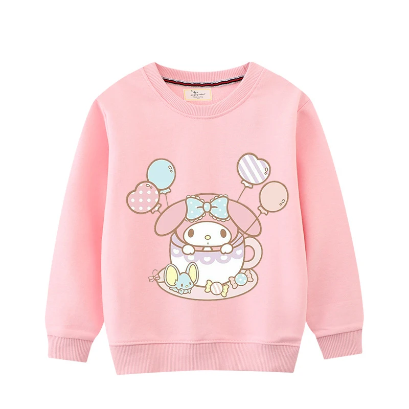 

Kawaii Sanrio Children's Sweatshirts Hello Kittys Accessories Cute Cartoon Anime Tops Boys and Girls Warm Toys for Girls Gift