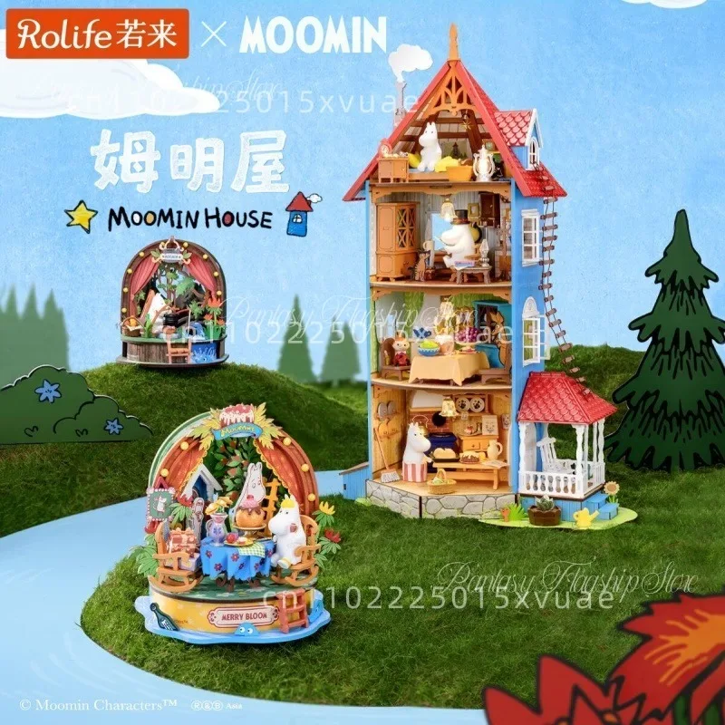 Фото Конструктор Rolife Moomin Forest Camping: Сборная миниатюрная модель для самостоятельной сборки, игрушка, украшение для рабочего стола, праздничный подарок №2