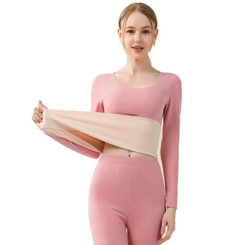 Women Thermal Underwear Suit Seamless Soft Delicate Long Johns Set Men Inner Wear Set Sexy Winter Warm Long Underwear