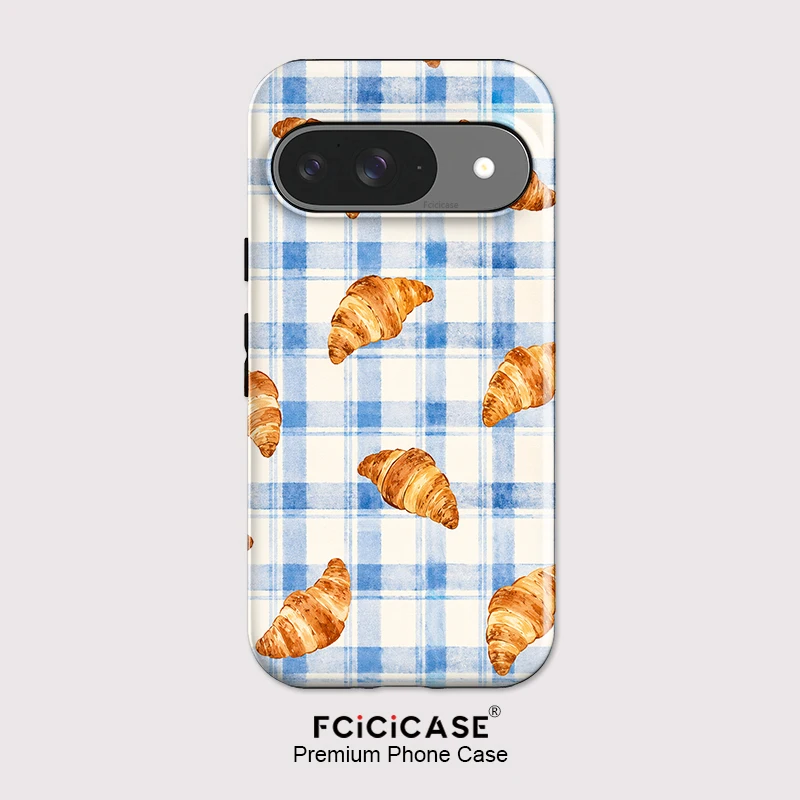 Фото Чехол Fcicicase из матового акрила для Google Pixel 10 Pro, 10A, 8A, 10, 9 Pro, XL, 8, 9, 7A с узором «Хлебная сетка», противоударный, задняя крышка-накладка №1