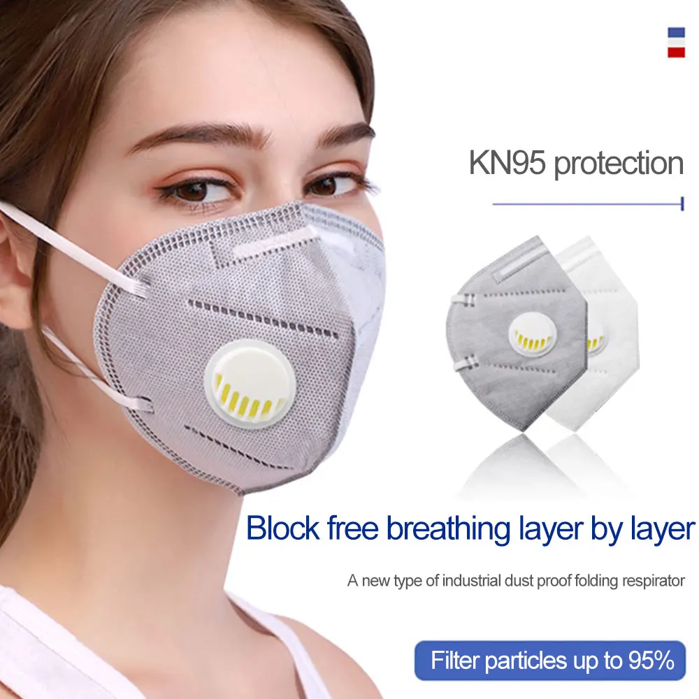 Респиратор kn95 c клапаном 5 слойный