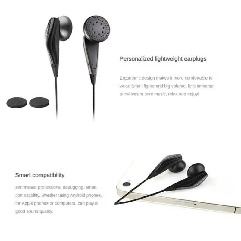 Фото Наушники Sennheiser MX375, проводные, внутриканальные, стереозвук, глубокий бас, шумоизоляция, для путешествий, офиса, бега №2