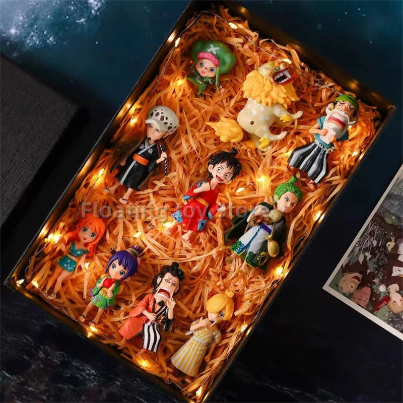 

NEW 10Pcs/set One Piece Anime Figure Luffy Sanji Nami Zoro Chopper Frank Robin PVC Action Figure Model Children Dolls Gift Toys