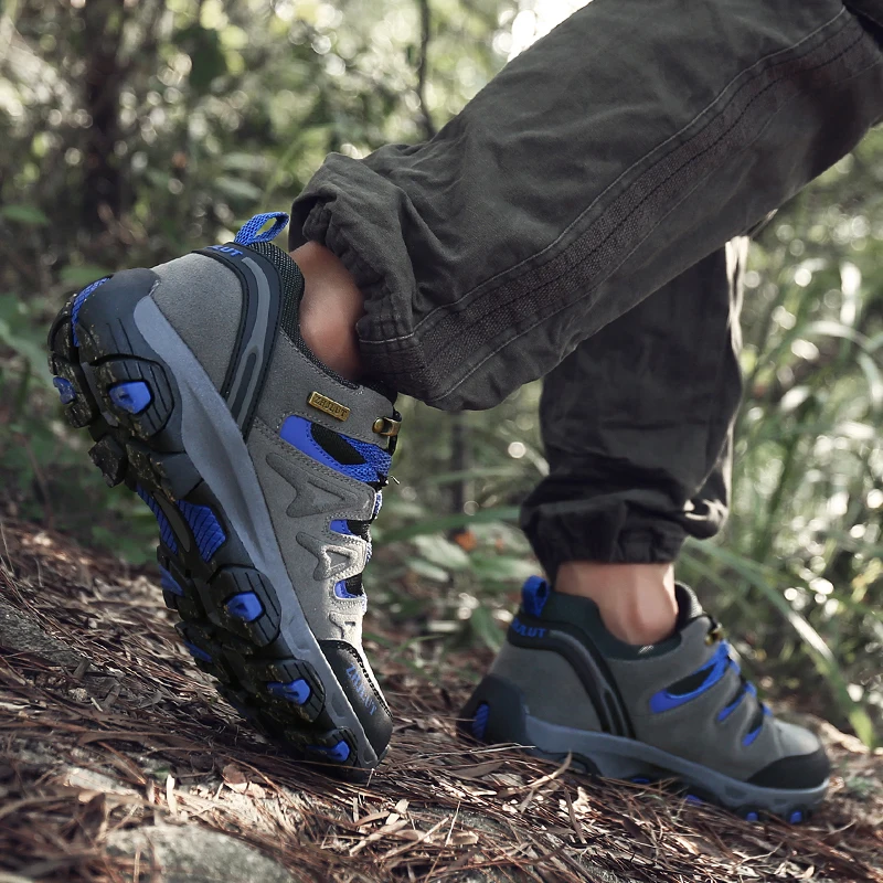 JIEMIAO Men Hiking Shoes Outdoor Mountain Climbing Hiking Boots Women Sneakers Tactics Hunting Trekking Shoes