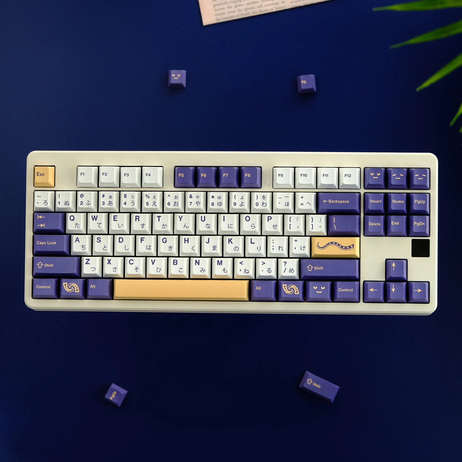 

129 Keys GMK Tako cherry Profile Keycaps PBT Dye Sublimation Mechanical Keyboard Keycaps for MX Switch Fit 61/64/68/87/104/108