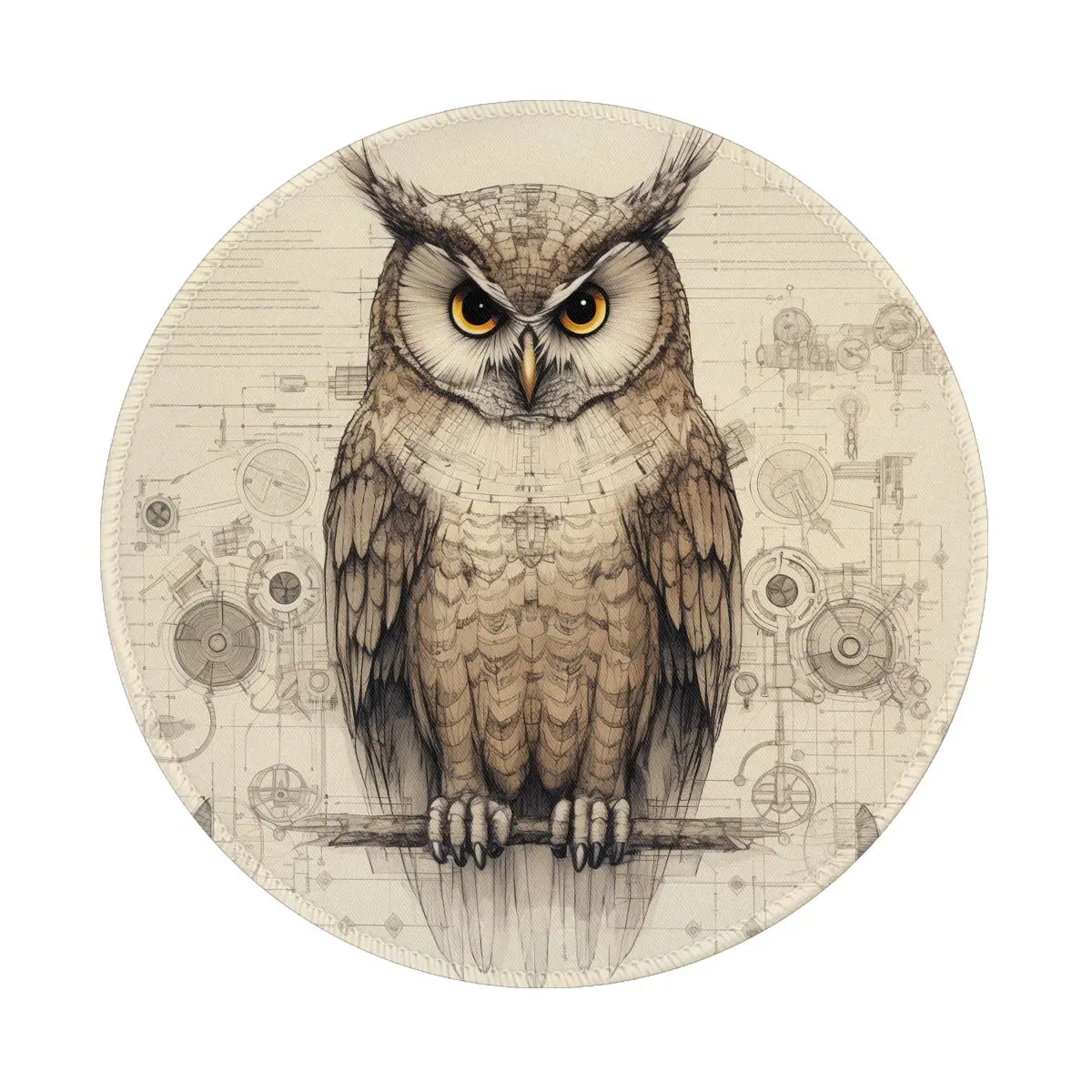 

Owl Mouse Pad Pencil Drawing Table Rubber Mousepad Original Anti Fatigue High Quality Print Mouse Mat