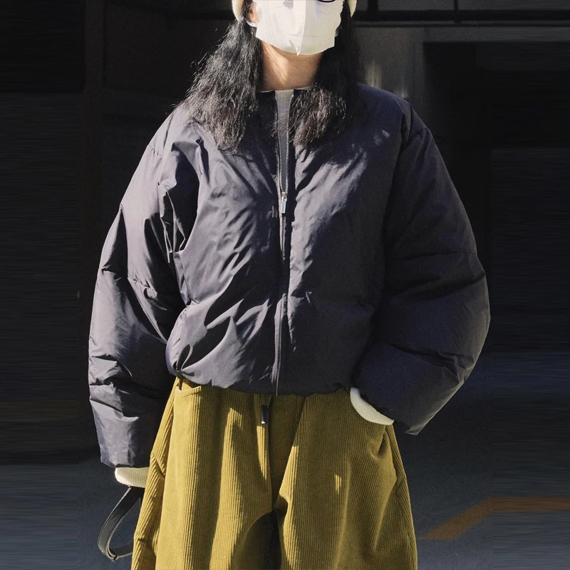 Streetwear Women's Batwing sleeve down jacket Luxury Winter 2023 New Fluffy Short puffer coat Female Outwear Warm INKEO 2O405