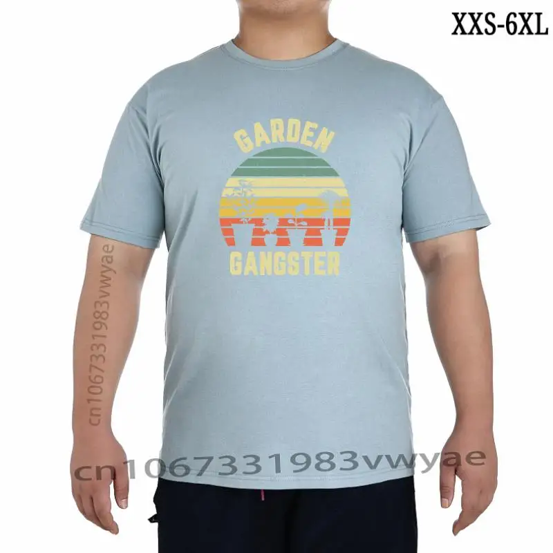 

Garden Gangster Shirt Retro Vintage Gift Funny Gardening TShirt Retro Men T Shirt Cool Tops T Shirt Cotton Crazy
