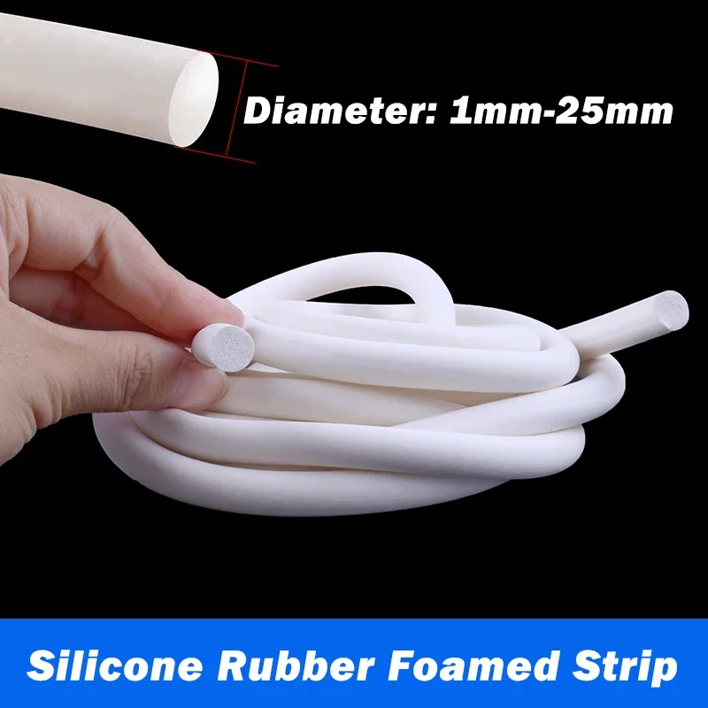 

Уплотнительная лента из силиконовой резины 1-25 мм белая