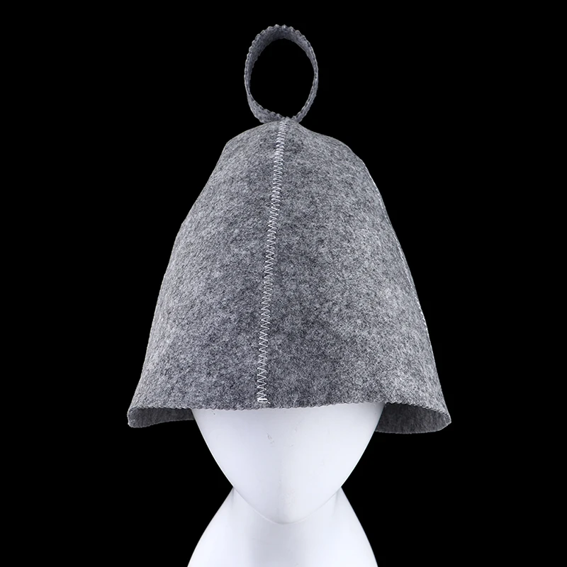 1PC Felt Head Protection Bath Anti Heat Free Size Russian Style Shower Cap Sauna Hat 3 styles curly hat hair cover - купить по