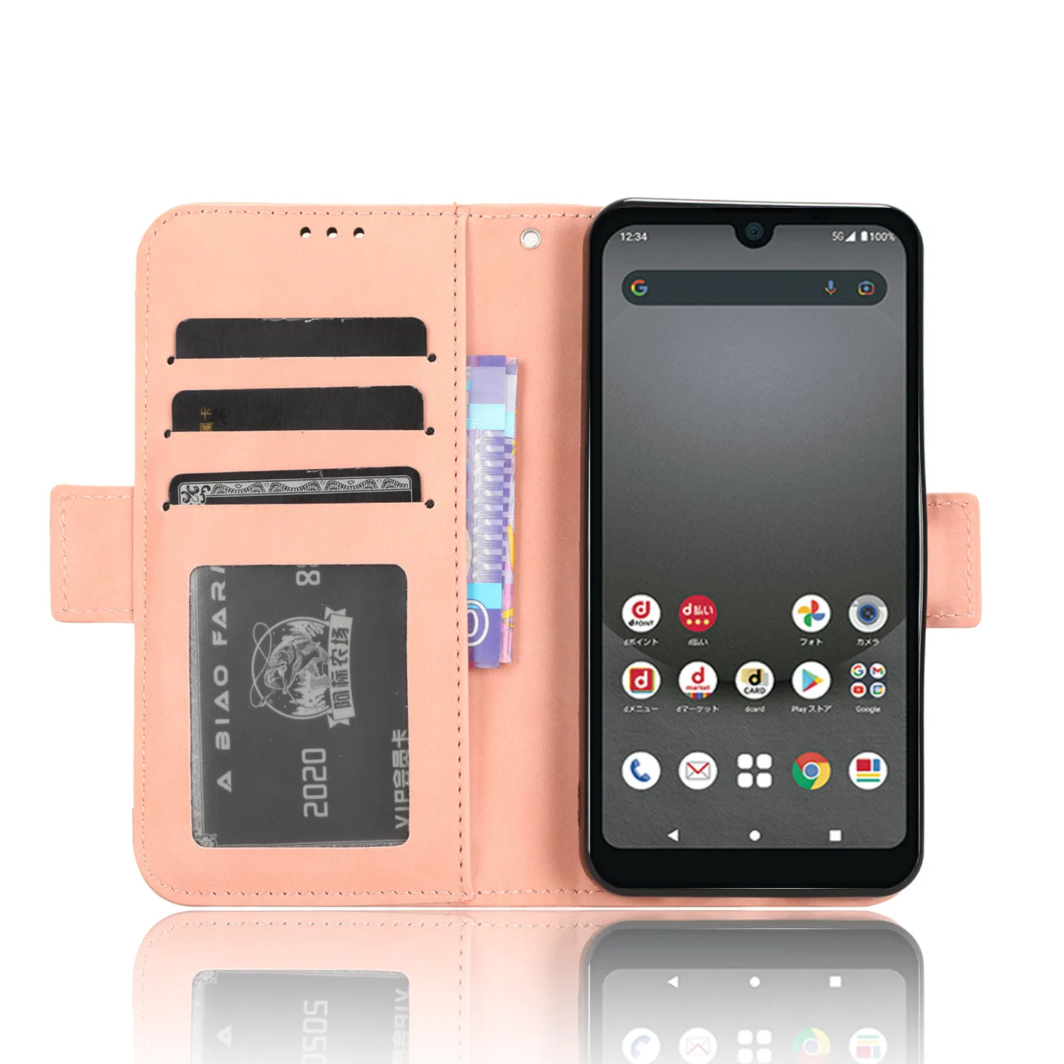 Чехол для Sharp Aquos Wish3 с несколькими отделениями карт