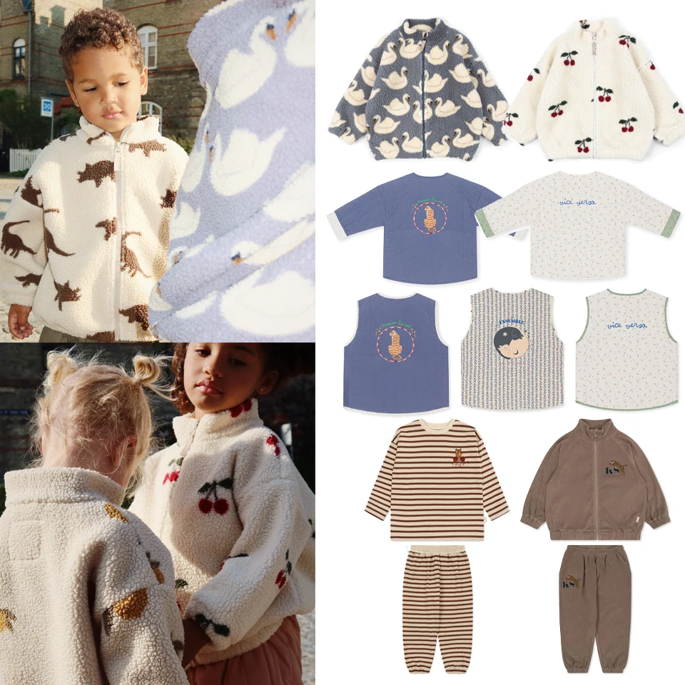 Зимнее Детское пальто KS 2024 куртка для девочек верхняя одежда детская осенняя