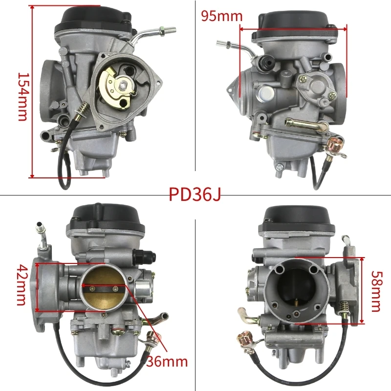 Фото Карбюратор PD36J 36 мм для двигателя Suzuki LTZ400 Z400 KFX400 YFM400 Raptor 400 ATV Quad 2003-2007 гг. №2