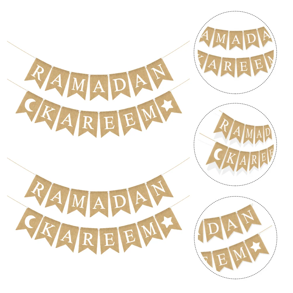 

1 Set Muslim Ramadan Hanging Banners Decoration Party Scenes Setting Props
