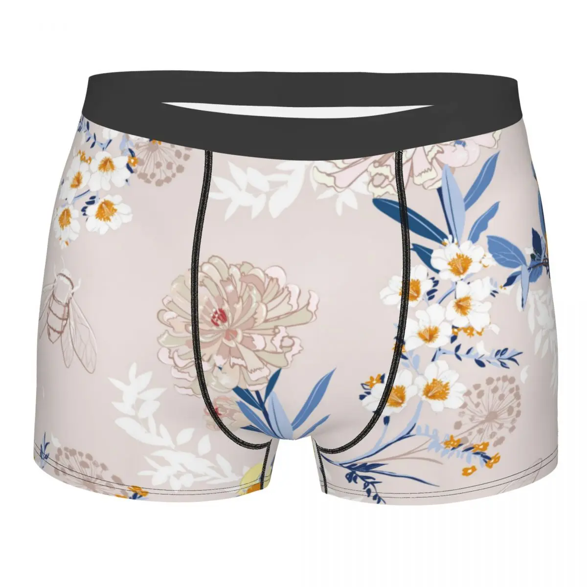 

Underwear Male Panties Underpants Boxershorts Vintage Blooming Flowers Leaves Birds Men Boxers Sexy Boxer Homme