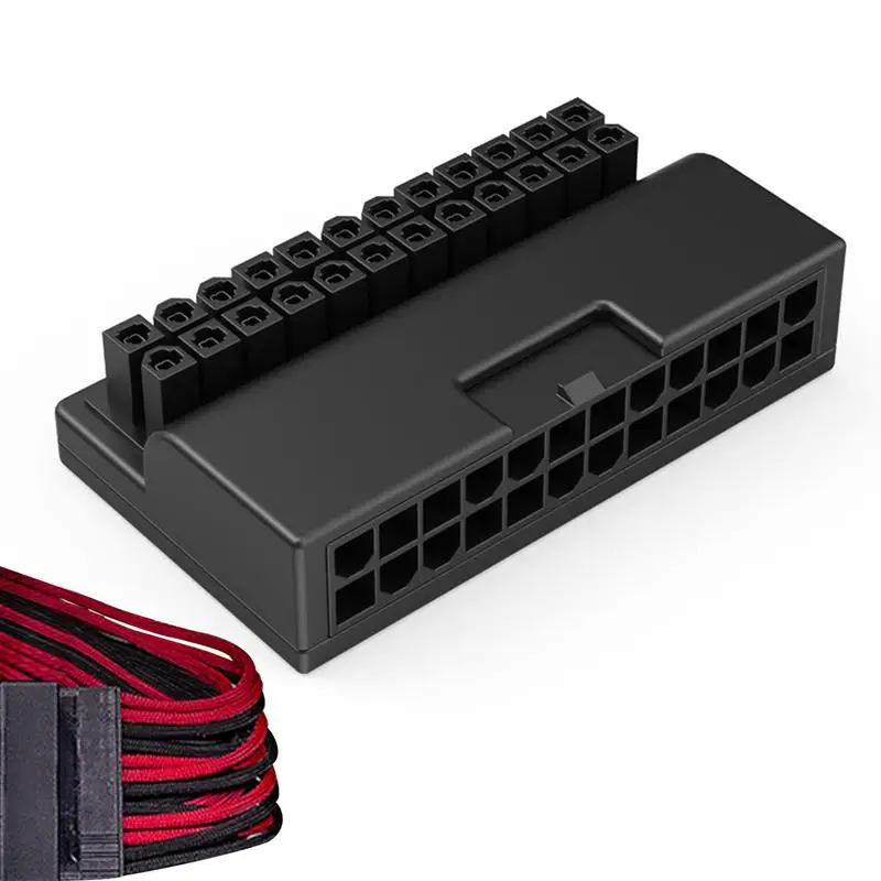 

24 Pin 90 Degree Adapter ATX 90 Degree 24 Pin To 24 Pin Power Plug Adapter Mainboard Motherboard Power Connectors For Computer