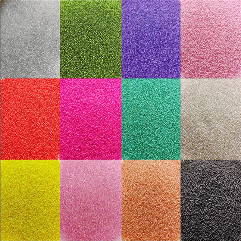 

0.8mm Non-porous Glass Beads DIY Nail Art Jewelry Mobile Phone Decoration