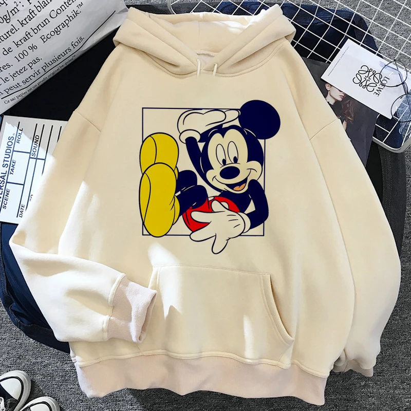 Mickey Mouse Minnie Couple Kawaii Disney Cartoon Hoodies Women Cute Donald Duck Streetwear Sweatshirt Graphic Hoody Female |