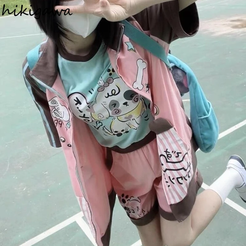 Комплект из двух предметов для женщин модный топ на молнии с воротником-стойкой и