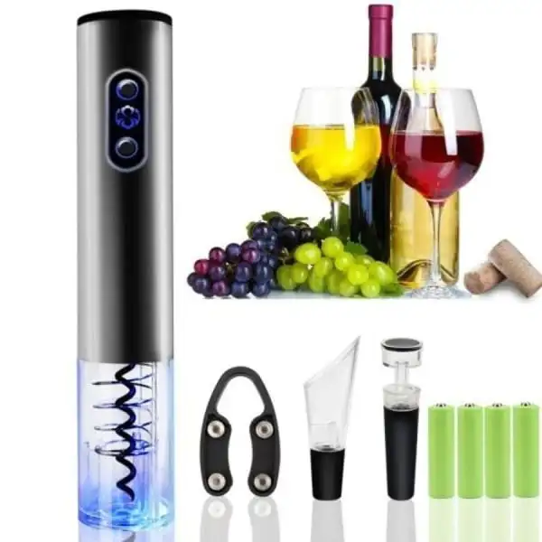 

Wine Opener, Mosskic Stainless Steel Rechargeable Wine Bottle Opener (Blue)