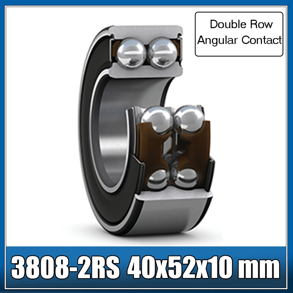 3808-2RS подшипник 40*52*10 мм (1 шт.) 3808 2RS двухрядные герметичные RS радиально-упорные