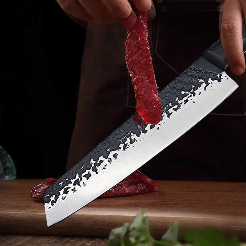 Японский нож шеф-повара ручной работы кованый кухонный Full Tang нарезка мяса