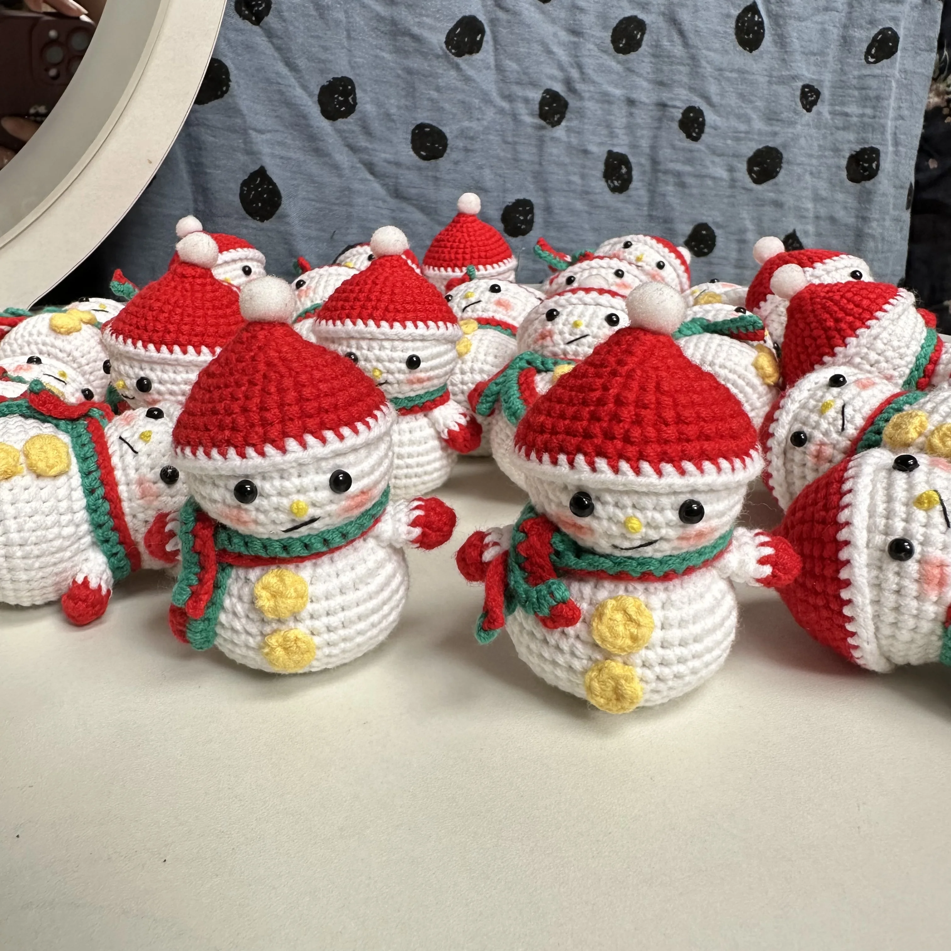 Вязаный крючком кукла-снеговик брелок Kint аксессуары для стола комната офис